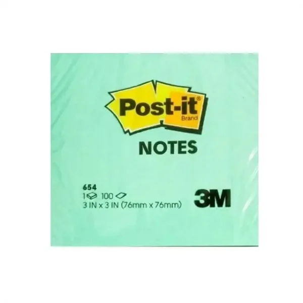 Post-it 654-GN 3x3 นิ้ว เขียวพาสเทล