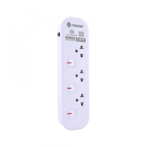 Toshino รางปลั๊กไฟ 4 ช่อง 4 สวิตช์ 3 เมตร 16A/3600W รุ่น JT4-3M - Image 2