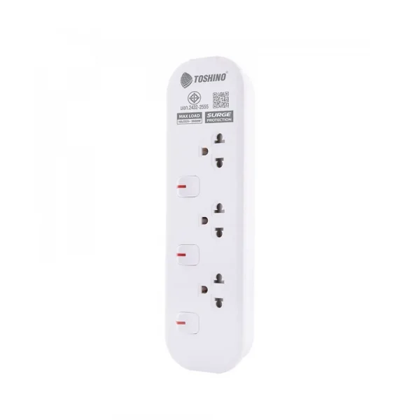 Toshino รางปลั๊กไฟ 4 ช่อง 4 สวิตช์ 3 เมตร 16A/3600W รุ่น JT4-3M - Image 4