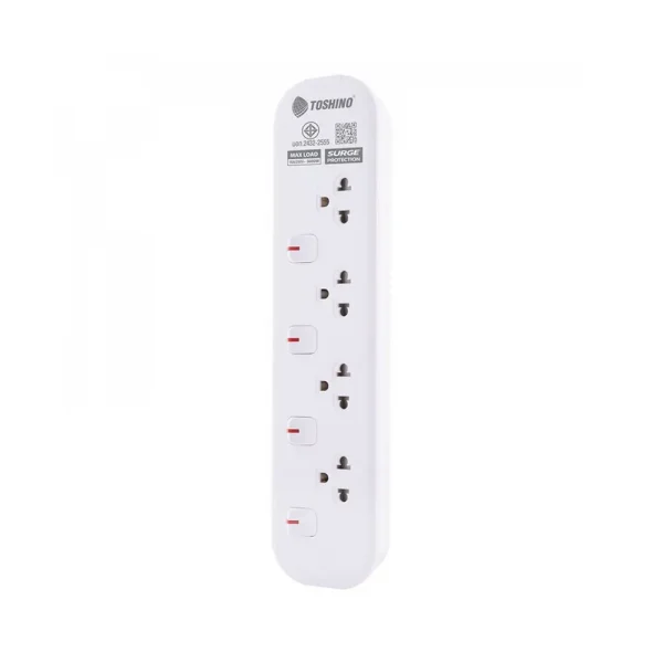 Toshino รางปลั๊กไฟ 4 ช่อง 4 สวิตช์ 3 เมตร 16A/3600W รุ่น JT4-3M - Image 4