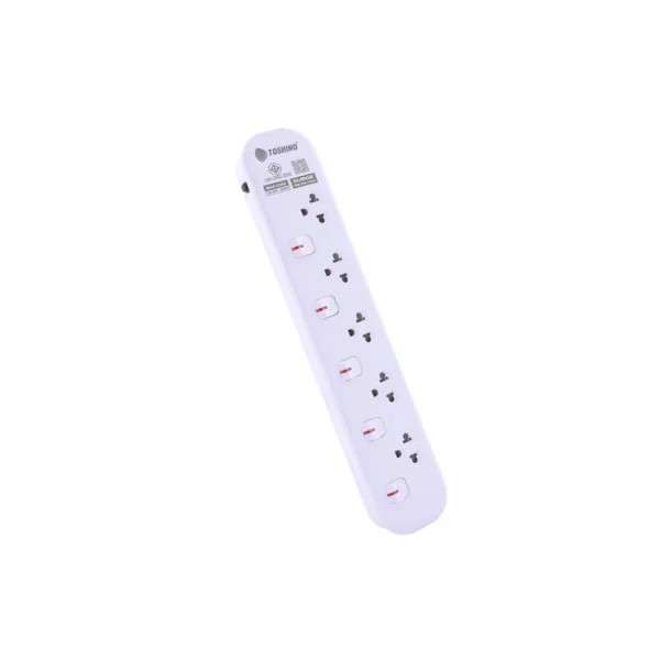 Toshino รางปลั๊กไฟ 5 ช่อง 5 สวิตช์ 10 เมตร 16A/3600W รุ่น JT5-10M - Image 3