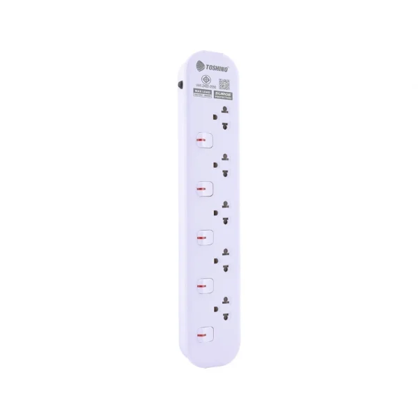 Toshino รางปลั๊กไฟ 5 ช่อง 5 สวิตช์ 10 เมตร 16A/3600W รุ่น JT5-10M - Image 2