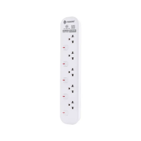 Toshino รางปลั๊กไฟ 5 ช่อง 5 สวิตช์ 3 เมตร 16A/3600W รุ่น JT5-3M - Image 4