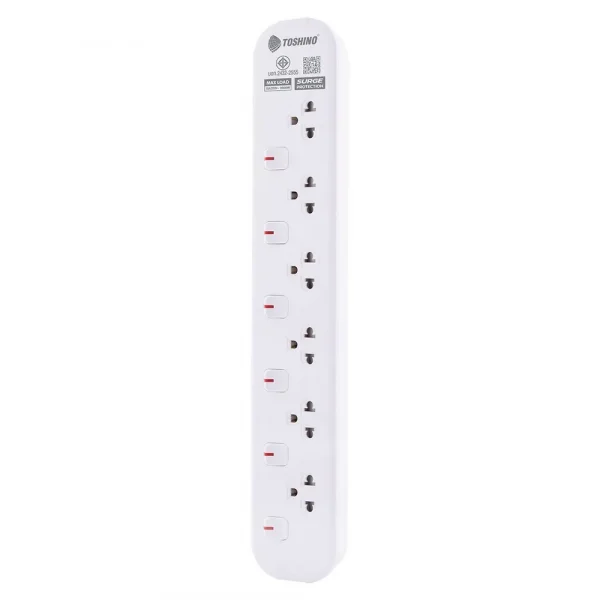 Toshino รางปลั๊กไฟ 6 ช่อง 6 สวิตช์ 3 เมตร 16A/3600W รุ่น JT6-3M - Image 3
