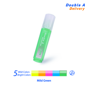 ปากกาเน้นข้อความทรงแบนดั๊บเบิ้ล เอ สีเขียวพาสเทล