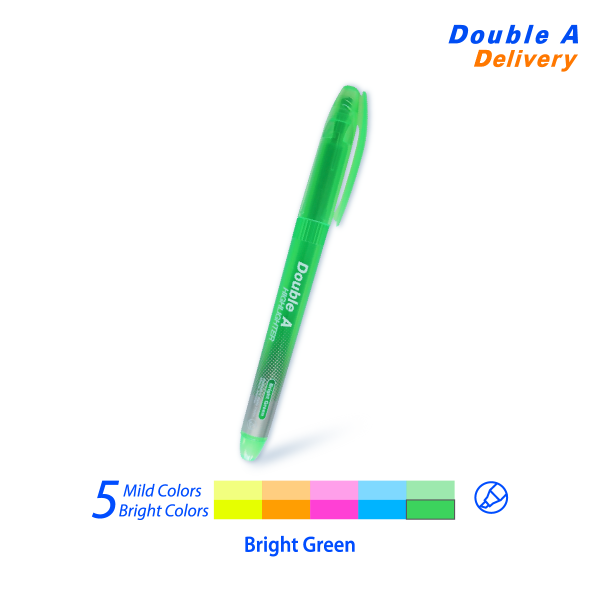 ปากกาเน้นข้อความดั๊บเบิ้ล เอ สีเขียว