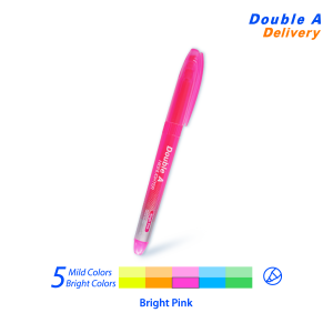ปากกาเน้นข้อความดั๊บเบิ้ล เอ สีชมพู