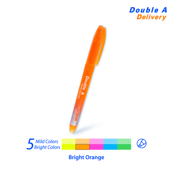 ปากกาเน้นข้อความดั๊บเบิ้ล เอ สีส้ม