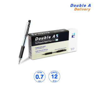 ปากกาลูกลื่น Tritouch Ball Pen แบบกด 0.7 mm. สีดำ (12 ด้าม)