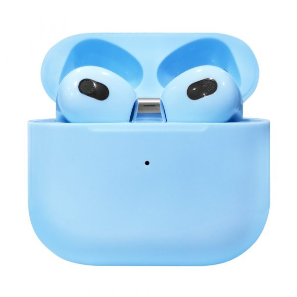 Asaki Bluetooth Earphone หูฟังบลูทูธ หูฟังไร้สาย TWS BT5.0 เบสหนัก รุ่น AK-PODS3-สีฟ้า