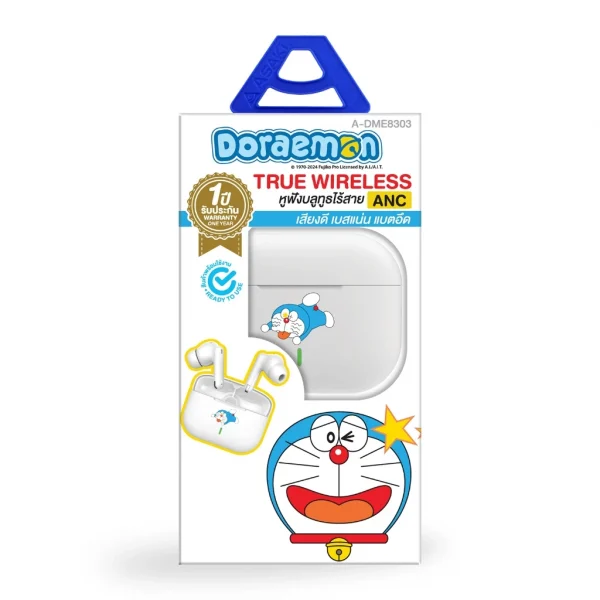 Asaki True Wireless ANC หูฟังบลูทูธไร้สายพร้อมกล่องชาร์จ V5.3 ลิขสิทธิ์โดราเอมอน รุ่น A-DME8303(คละลาย) - Image 5