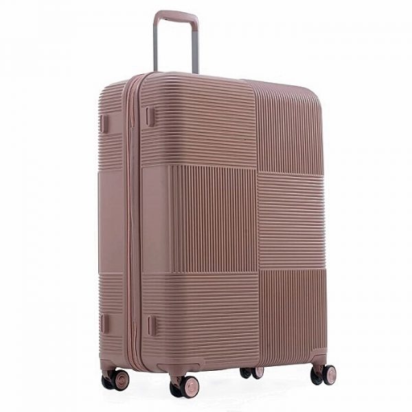 CAGGIONI กระเป๋าเดินทาง รุ่นโวยาจเกอร์ ( Voyageur 15082 ) สีชมพู ขนาด 28 นิ้ว