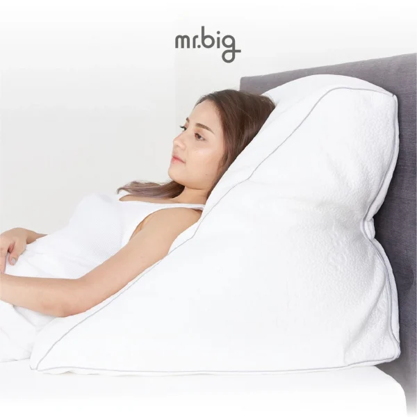 mr.big GERD Pillow หมอน Ergonomic สำหรับผู้ป่วยกรดไหลย้อน ปรับระดับได้ พร้อมปลอกถอดซักได้
