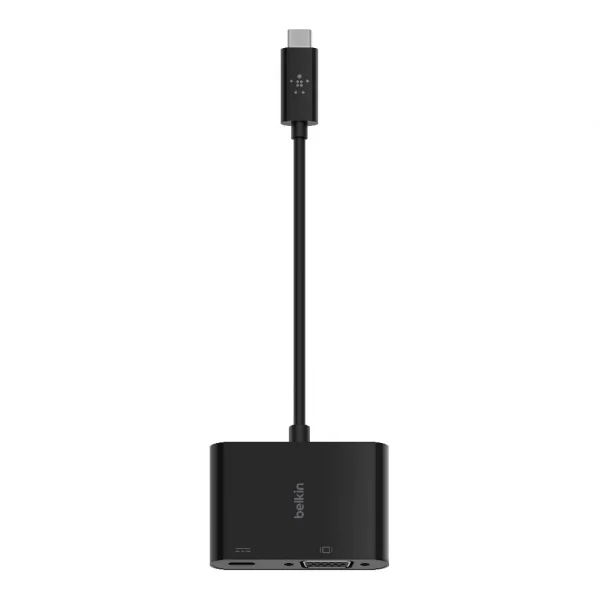 Belkin AVC001 อะแดปเตอร์แปลงสัญญาณภาพ USB-C to VGA (1080p @60Hz) มีพอร์ต USB C รองรับการชาร์จสูงสุด 60 วัตต์ - Image 3