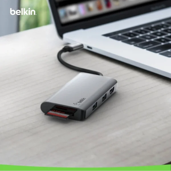 Belkin AVC007 ฮับมัลติพอร์ต CONNECT Hub USB-C3.1 5-in-1 Multiport Hub สำหรับ Windows MAC - Image 3