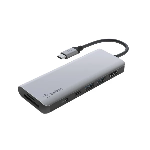 Belkin AVC009 ฮับมัลติพอร์ต USB-C 7-in-1 มี HDMI 4K @30Hz รองรับกำลังไฟสูงสุด 100 วัตต์ ใช้ได้กับ MacBook M1/M2 - Image 3