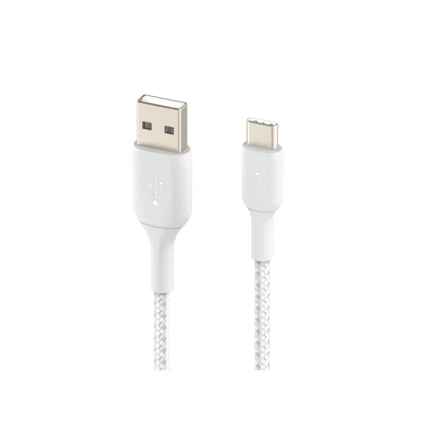 Belkin CAB002 สายชาร์จ USB-C to USB-A สายถักไนล่อนทนทานเพิ่มขึ้น 10 เท่า รับกำลังไฟสูงสุด 60 วัตต์*aff -1 เมตร - Image 2