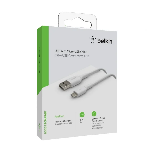 Belkin CAB005 สายชาร์จ Micro-USB รองรับกำลังไฟ 12 วัตต์ โอนถ่ายขอมูล 480Mbps ชาร์จสมาร์ทโฟน แท็ปเล็ต ยาว 1ม.*aff - Image 3