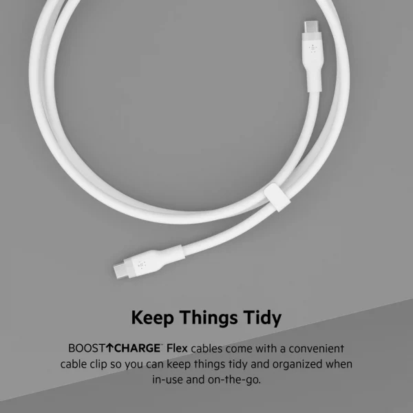 Belkin CAB009 สายชาร์จ USB-C ได้รับกาารับรอง USB-IF ชาร์จ 0-50% ใน 26 นาที* ทนเพิ่มขึ้น 25 เท่า* รองรับกำลังไฟ 60W -1 เมตร สีชมพู - Image 2