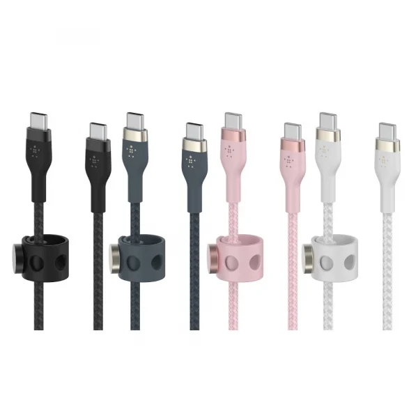 Belkin CAB011 สายชาร์จ USB-C การรับรอง USB-IF ชาร์จ 0-50% ใน 26 นาที* 60W สายถักทนมากขึ้น 30 เท่า* ยาว 1 เมตร- สีน้ำเงิน - Image 2