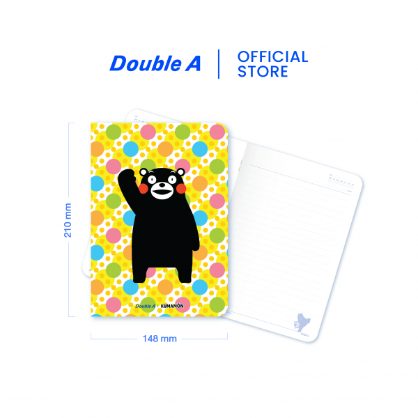 สมุดบันทึก หน้าปกลาย Kumamon ขนาดA5 80 แกรม 40 แผ่น 4 เล่ม (คละแบบ) - Image 2