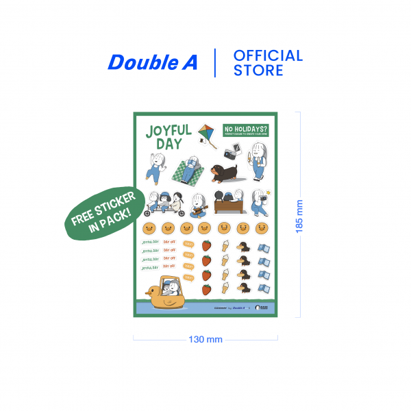 ดั๊บเบิ้ล เอ ปฏิทินตั้งโต๊ะ 2025 ลาย Joyful Day - Image 2