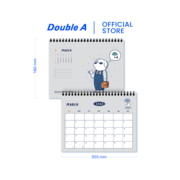 ดั๊บเบิ้ล เอ ปฏิทินตั้งโต๊ะ 2025 ลาย Not My Day - Image 2