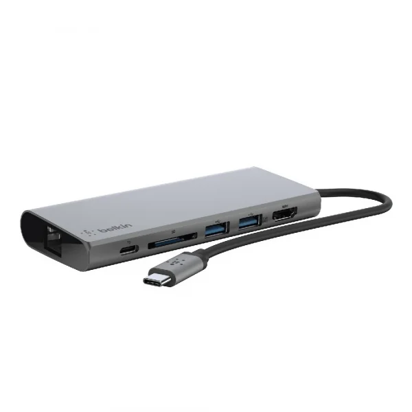 Belkin F4U092 ฮับ USB-C 6-in-1 สำหรับ Macbook, iPad Pro และคอมพิวเตอร์รุ่นที่มีพอร์ต USB-C ให้สัญญาณภาพ 4K @30Hz - Image 4