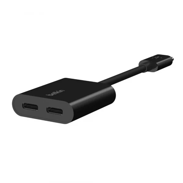 Belkin F7U081 อะแดปเตอร์เพิ่ม Type-C 2 ช่อง ชาร์จและฟังเพลงได้พร้อมกันสำหรับ Samsung Galaxy, Google Pixel, iPad Pro - Image 3