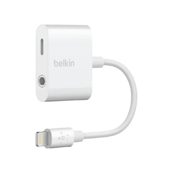 Belkin F8J212 อะแดปเตอร์หัวแปลง RockStar Lightning Charge+3.5mm Audio Adapter ชาร์จ ฟัง คุย ได้พร้อมกันสำหรับไอโฟน ไอแพด - Image 3
