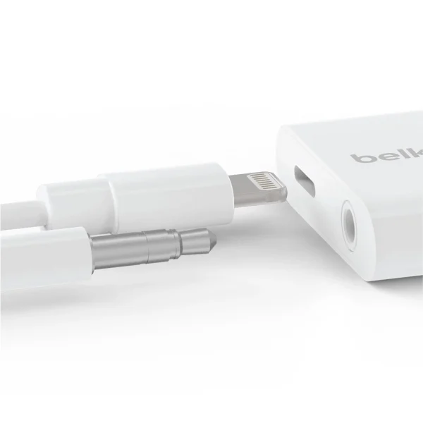 Belkin F8J212 อะแดปเตอร์หัวแปลง RockStar Lightning Charge+3.5mm Audio Adapter ชาร์จ ฟัง คุย ได้พร้อมกันสำหรับไอโฟน ไอแพด - Image 5