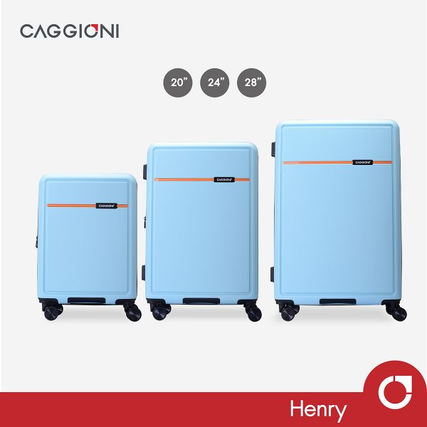 Caggioni : กระเป๋าเดินทาง รุ่นเฮนรี่ (Henry : C23021) สีฟ้า ขนาด 24 นิ้ว - Image 2
