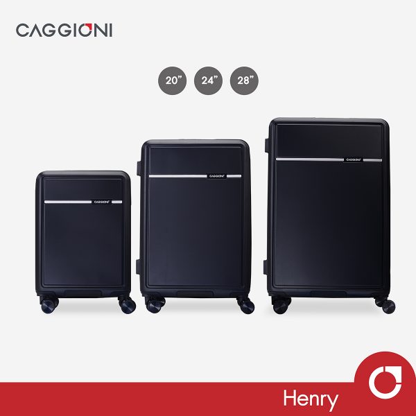 Caggioni : กระเป๋าเดินทาง รุ่นเฮนรี่ (Henry : C23021) สีดำ ขนาด 24 นิ้ว - Image 2