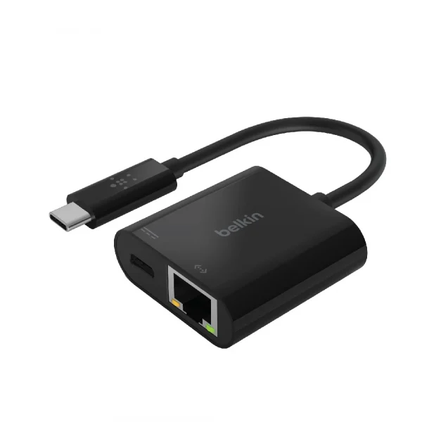 Belkin INC001 อะแดปเตอร์ USB-C to Ethernet ความเร็ว 1Gbps + พอร์ต USB-C ชาร์จไฟได้ 60 วัตต์ WindowsOS MacOS*aff - Image 2