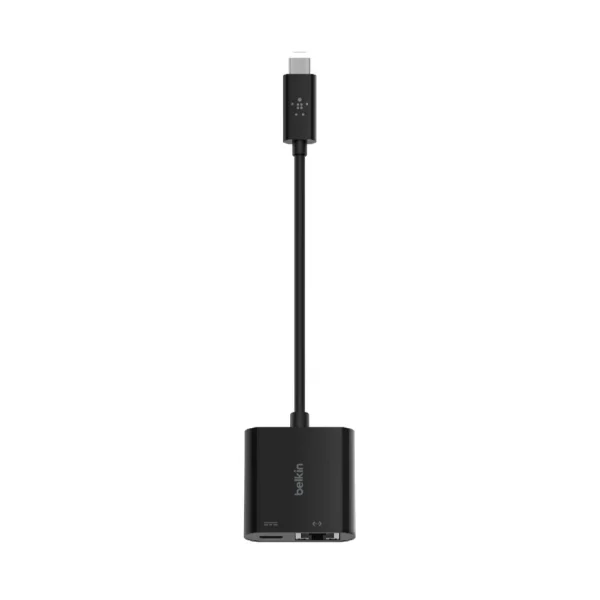Belkin INC001 อะแดปเตอร์ USB-C to Ethernet ความเร็ว 1Gbps + พอร์ต USB-C ชาร์จไฟได้ 60 วัตต์ WindowsOS MacOS*aff - Image 3