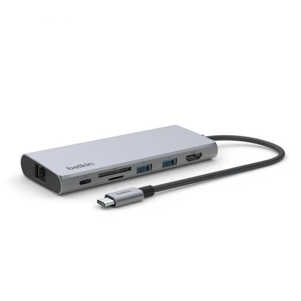 Belkin INC009 ฮับมัลติพอร์ต USB-C 3.1 แบบ 7-in-1 รองรับ 4K@60Hz, LAN 2.5Gbps, PD 100W ใช้ได้ทั้ง Windows และ Mac - Image 3