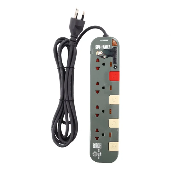 Toshino รางปลั๊ก 4 ช่อง 4 สวิตช์ 3 ม.(10A/2300W) Loid Forger รุ่น P4375-3M SPXL - Image 4