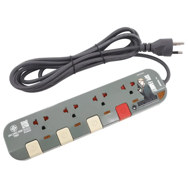 Toshino รางปลั๊ก 4 ช่อง 4 สวิตช์ 3 ม.(10A/2300W) Loid Forger รุ่น P4375-3M SPXL - Image 5