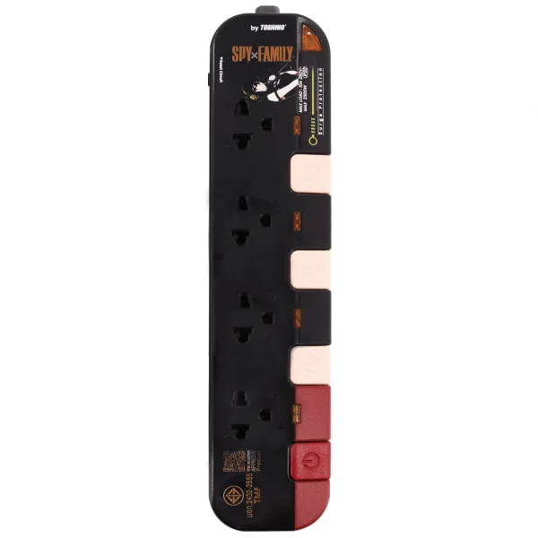 Toshino รางปลั๊ก 4 ช่อง 4 สวิตช์ 3 ม.(10A/2300W) Yor Forger รุ่น P4375-3M SPXY - Image 5