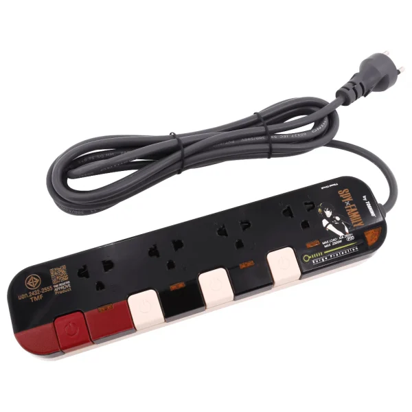 Toshino รางปลั๊ก 4 ช่อง 4 สวิตช์ 3 ม.(10A/2300W) Yor Forger รุ่น P4375-3M SPXY - Image 3