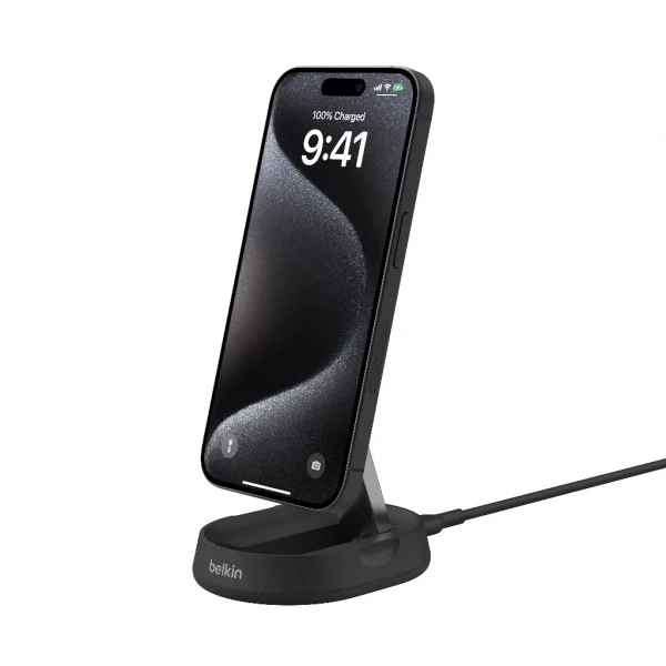Belkin แท่นชาร์จไร้สายแบบแม่เหล็ก เทคโนโลยี Qi2 กำลังไฟ 15 วัตต์ รองรับ iPhone 15 Series (WIA008) - Image 4