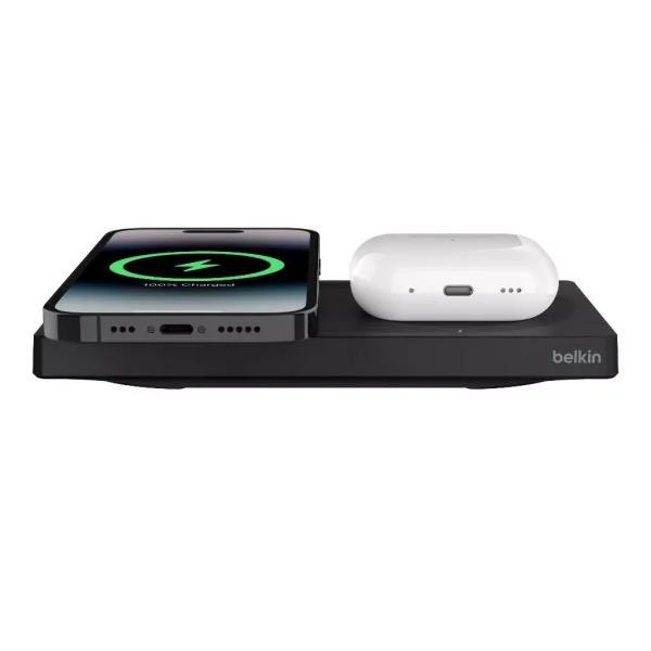 Belkin แท่นชาร์จเร็วไร้สาย MagSafe 15W BoostCharge Pro 2-in-1 ชาร์จ สำหรับชาร์จ iPhone และ AirPods (WIZ019) - Image 5