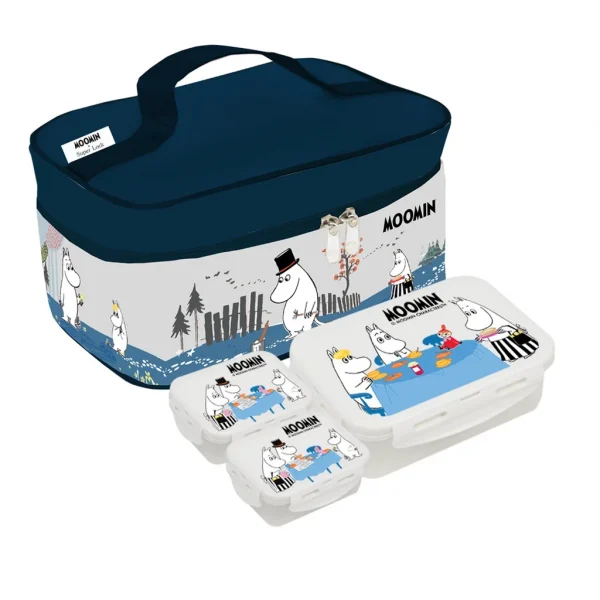 Super Lock กล่องถนอมอาหารพร้อมกระเป๋า ลายลิขสิทธิ์แท้มูมิน Moomin รุ่น 6115-AAA รวม 6 ชิ้น (3 กล่อง) - Image 4