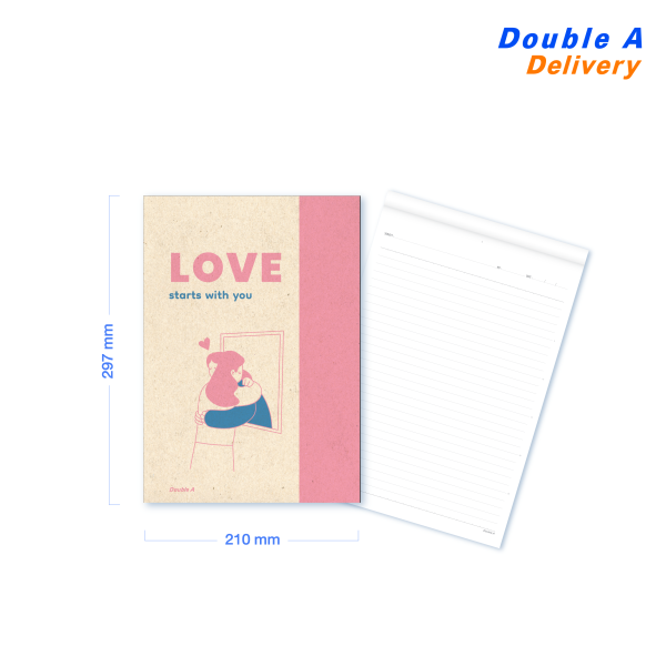 [4 เล่ม ]Double A สมุดรายงาน A4 80แกรม 50 แผ่น ลาย Piece of mind - Image 3