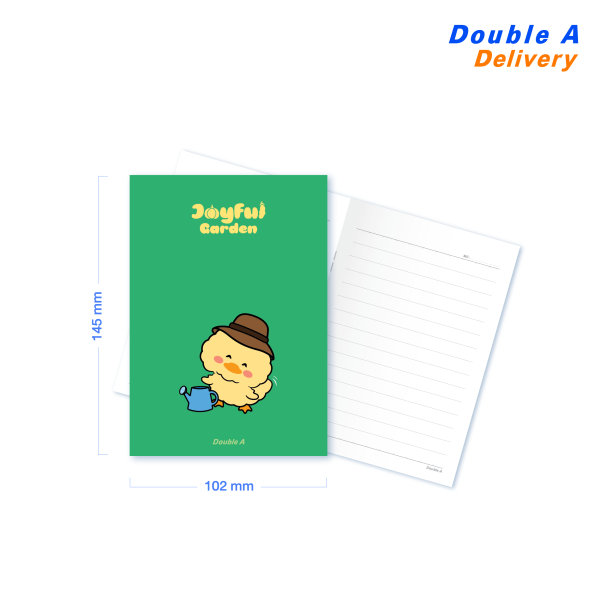 [12 เล่ม ] Double A สมุดมุงหลังคา A6 80แกรม 24แผ่น ลาย Joyful Garden - Image 3