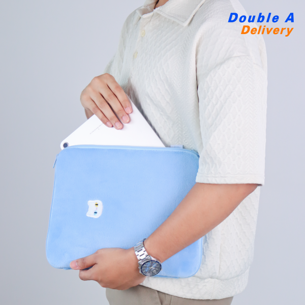 กระเป๋าแท็บเล็ต 12.9 นิ้ว ลาย Baan Maew สีฟ้า (แมวขาวมณี) - Image 4