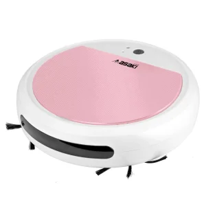 Asaki Robot Vacuum Cleaner หุ่นยนต์ดูดฝุ่นอัจฉริยะ เครื่องดูดฝุ่น รุ่น AK-RV9100 -สีชมพู