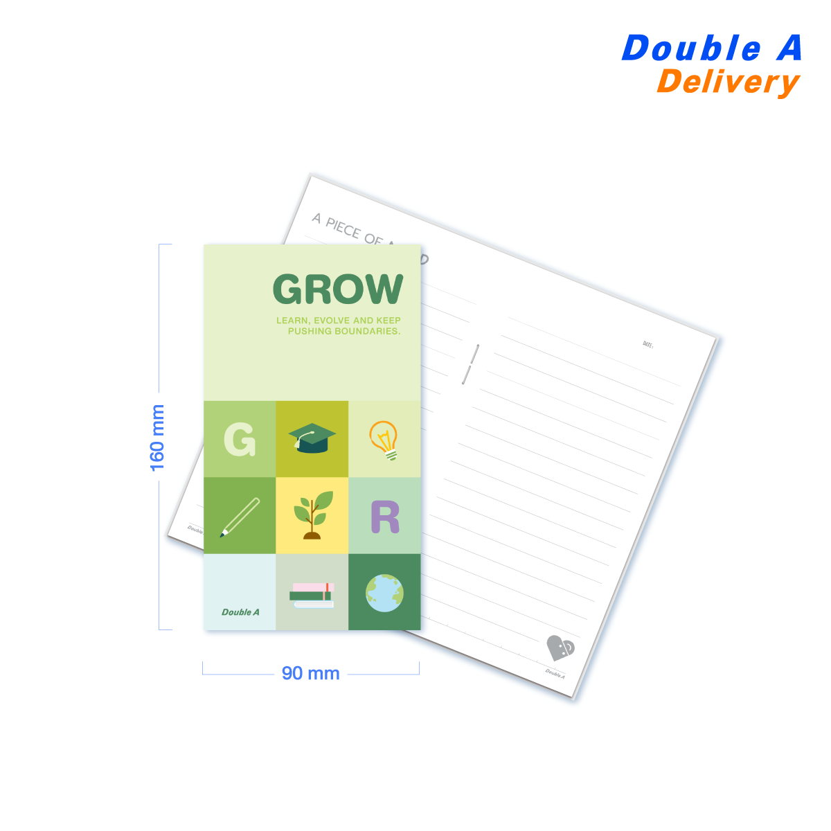 (12 เล่ม) สมุดมุงหลังคา 90x160 มม. 80แกรม 24แผ่น ลาย A Piece of mind - Image 2