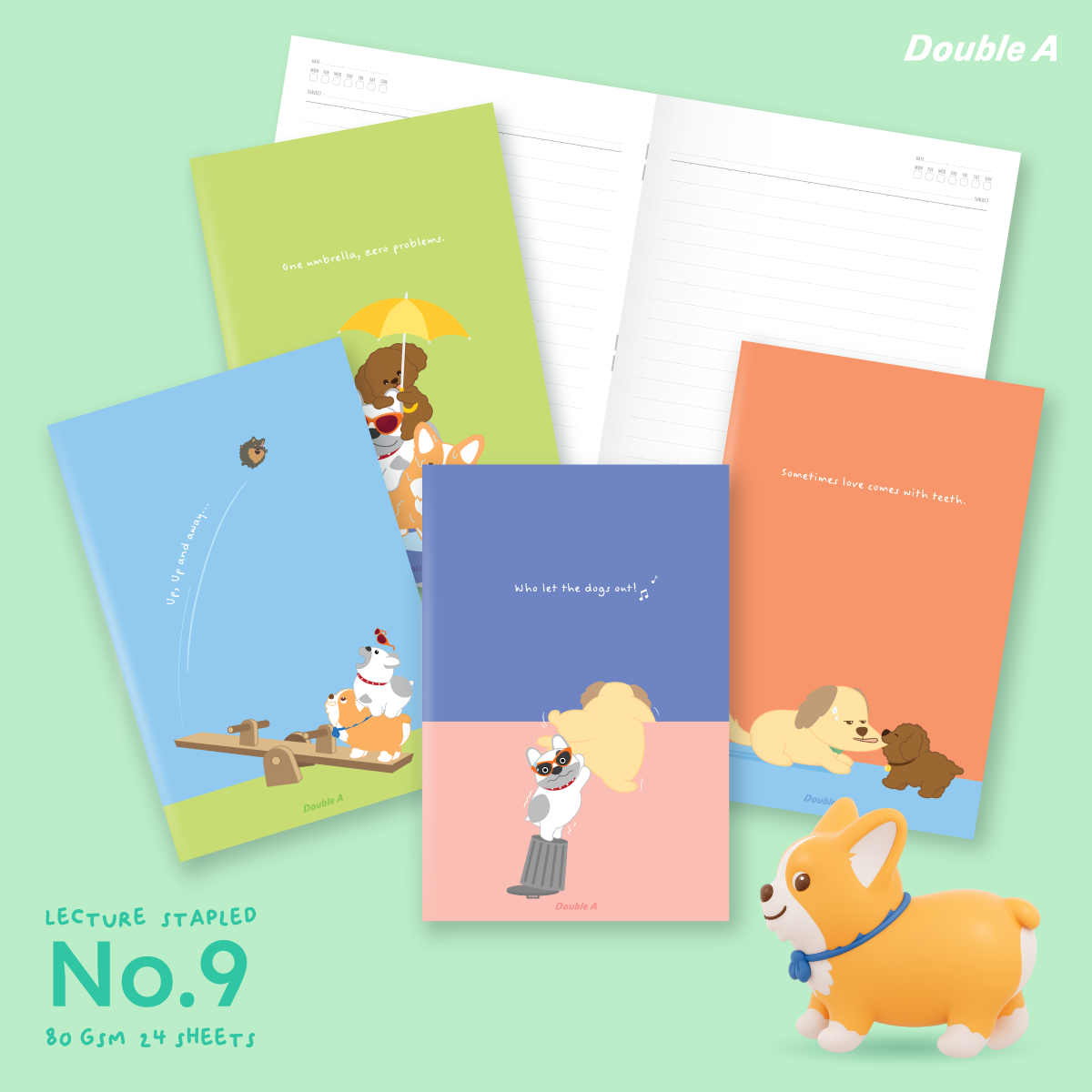 (12 เล่ม) สมุดมุงหลังคาตัดเก้า 80แกรม 24แผ่น ลาย Furever - Image 4