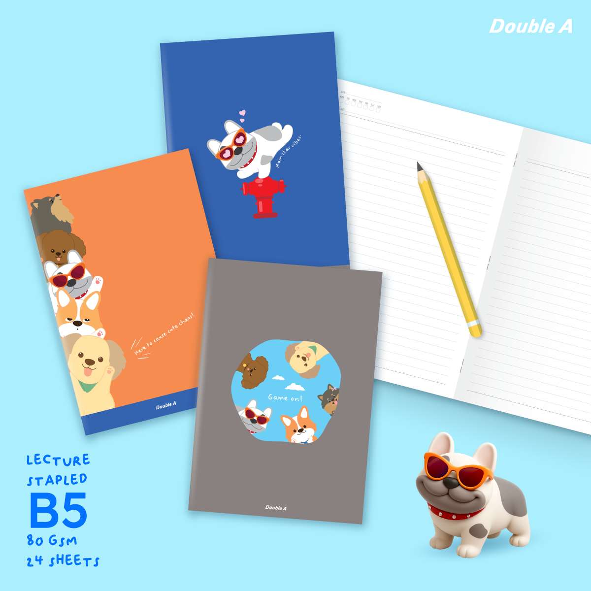 (12 เล่ม) สมุดมุงหลังคา B5 80แกรม 24แผ่น ลาย Furever - Image 4